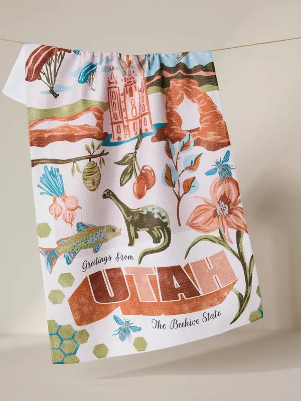 Geometry House Tea Towel - Greetings from Utah