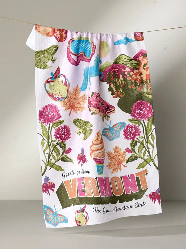 Geometry House Tea Towel - Greetings from Vermont