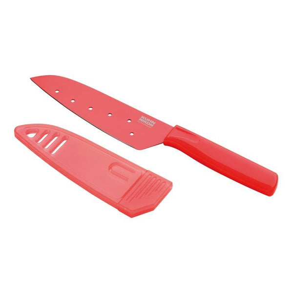 Kuhn Rikon Small Santoku Knife - Red