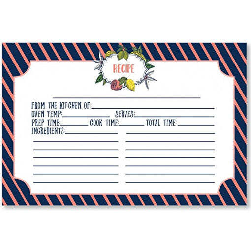 Recipe Cards Lemon Drop