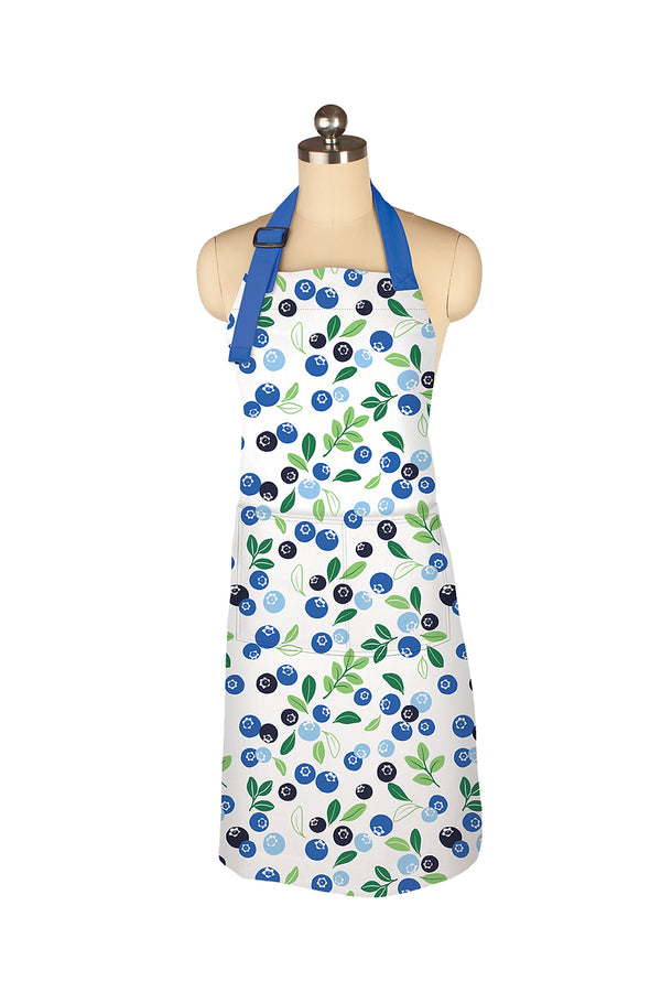 Mu Kitchen Designer Chef's Apron - Blueberries