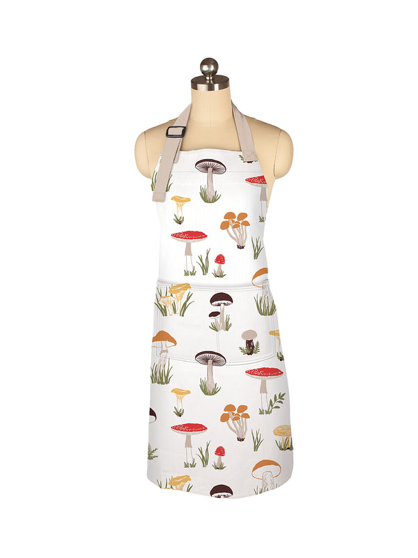 Mu Kitchen Designer Chef's Apron - Shrooms