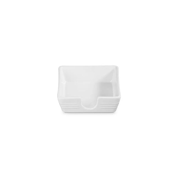 Le Creuset Stoneware Signature 6" Cocktail Napkin Holder - White