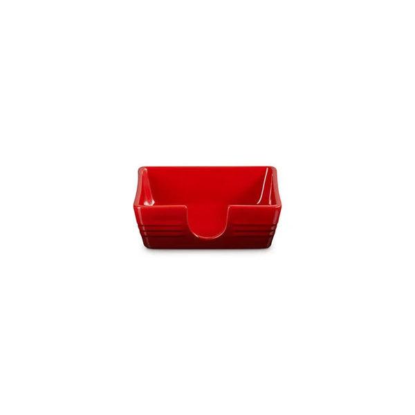 Le Creuset Stoneware Signature Cocktail 6" Napkin Holder  - Cerise
