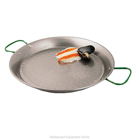 World Cuisine 23 5/8" x 2 1/4" Polished Carbon Steel Paella Pan