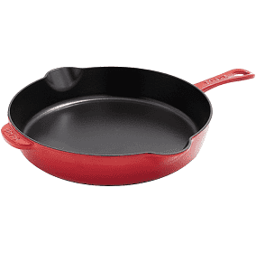 Staub Traditional Enameled Cast Iron 11" Deep Skillet - Cherry