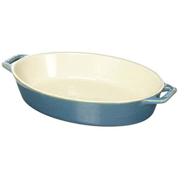 Staub 9" Oval Baker Turquoise