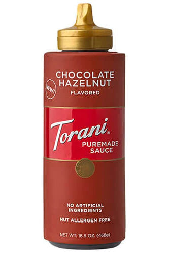 Torani 16.5oz Chococlate Hazelnut Puremade Sauce