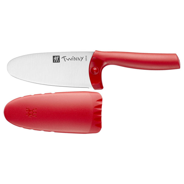 Zwilling Twinny Kid's 4.25" Chef's Knife W/Safety Sheath - Red