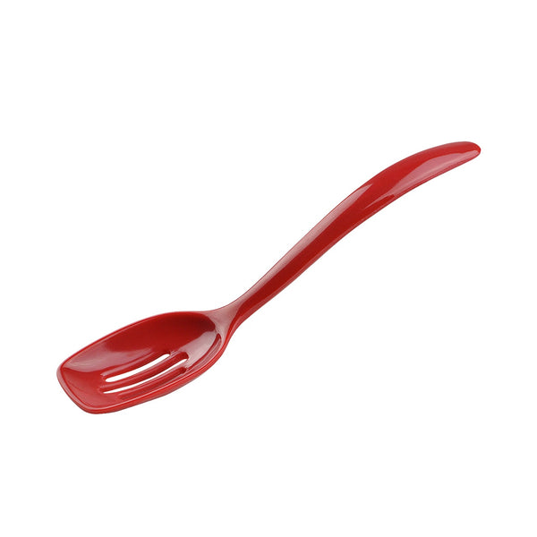 Gourmac Mini 7.5" Melamine Slotted Spoon - Red