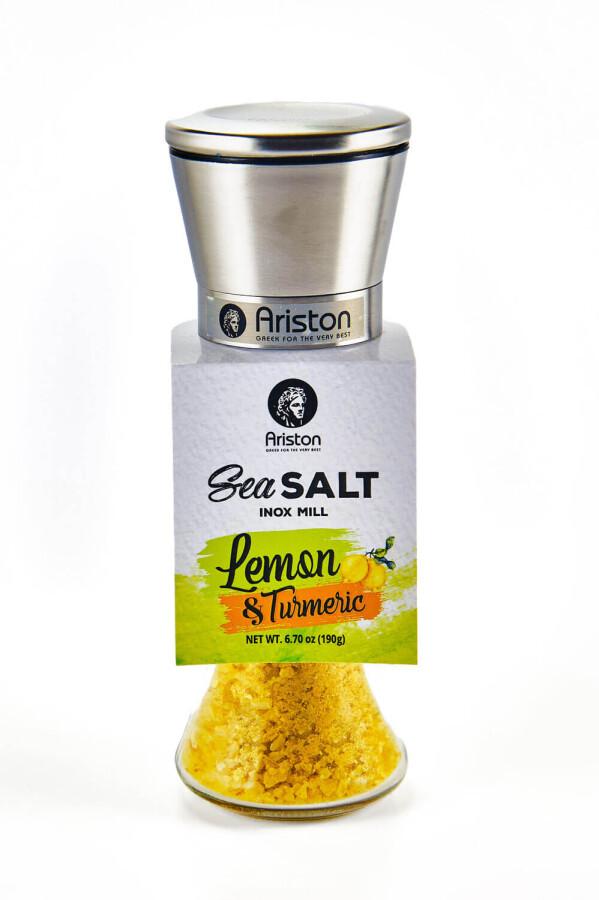 Ariston Lemon Turmeric Sea Salt Grinder