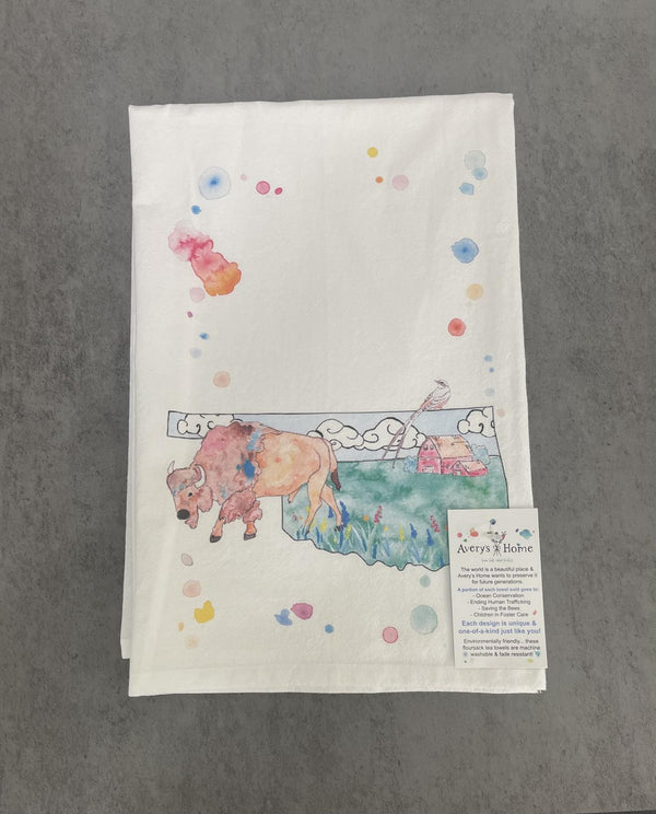 Avery's Home Oklahoma State Flour Sack Towel