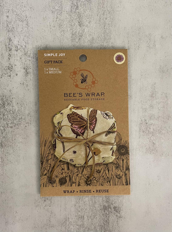 Bees Wrap Simple Joy Wrap 2 Pack - Meadow Magic