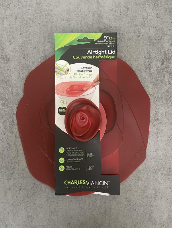 Charles Viancin 9" Red Rose Silicone Bowl Cover/Lid