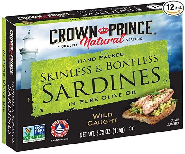 Crown Prince Skinless Boneless Sardines in Olive Oil