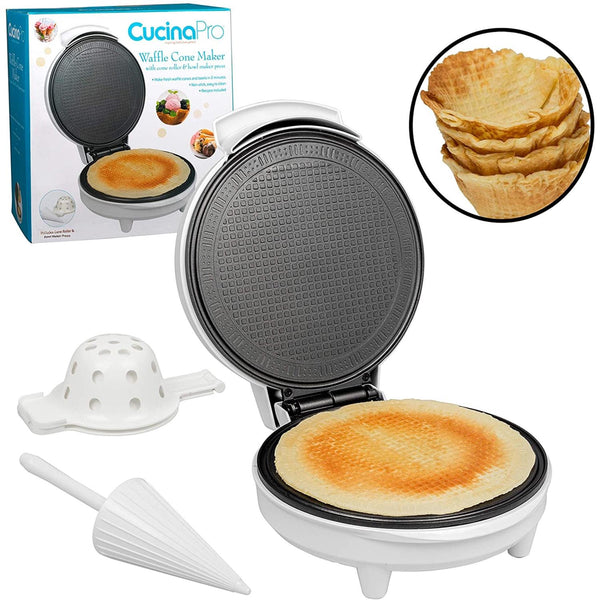 Cucina Pro Waffle Cone Maker with Bowl Press