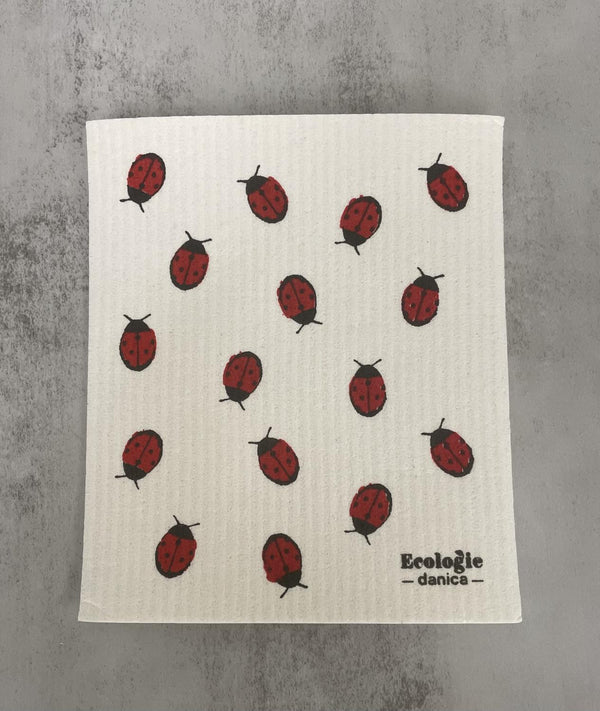 Danica Designs Lady Bugs Swedish Dishcloth