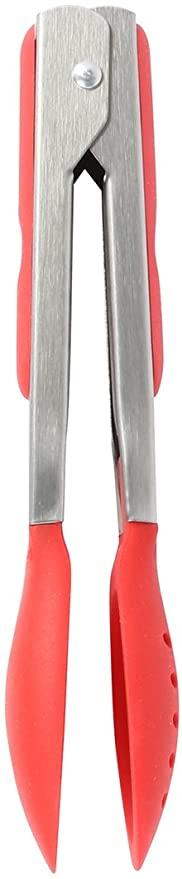 Dexas Red 7" Spoon and Strain Tongs