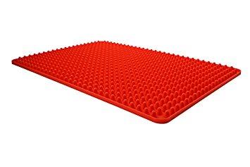 Dexas Red Silicone Elevated Cooking Mat