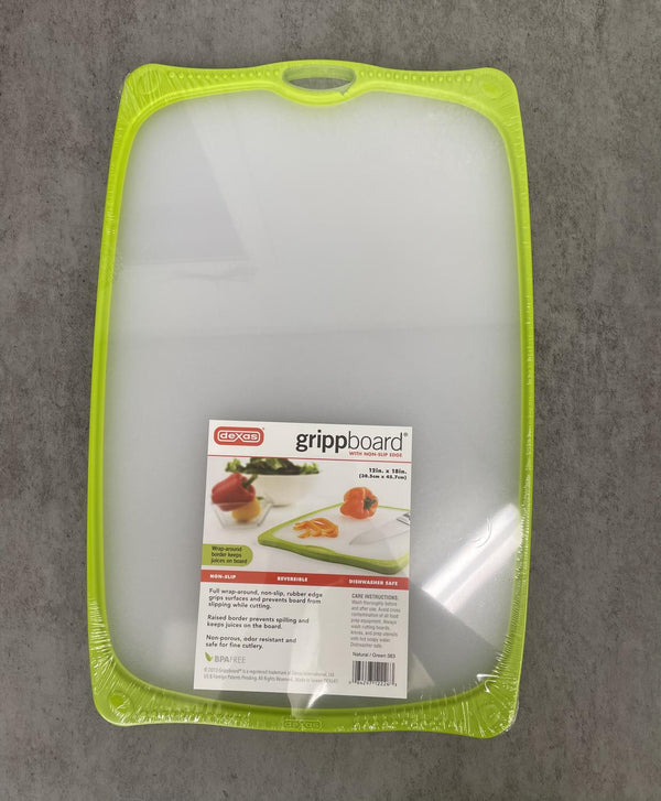 Dexus 12" X 18" Non-Slip Cutting Board with Lime Rubber Edges