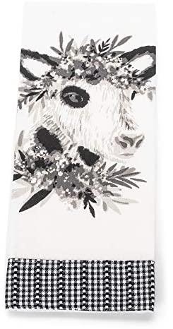 Design Imports Cow Embellished Dish Towel