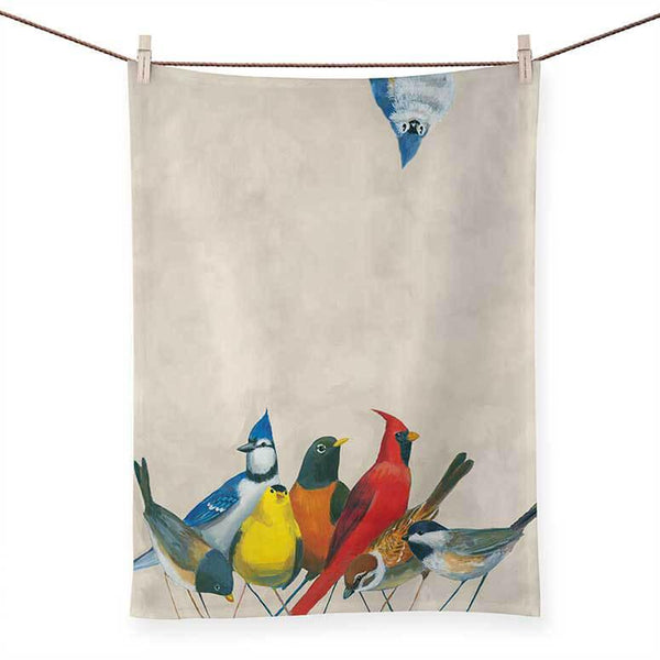 Green Box Art Tea Towel - Songbirds