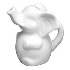 Harold Import Company Ceramic Elephant Creamer-White 8oz.