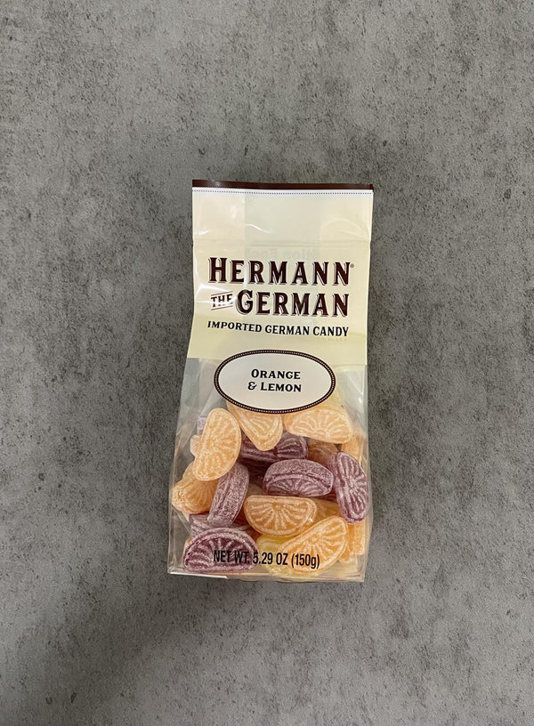 Hermann the German Orange Lemon Hard Candy
