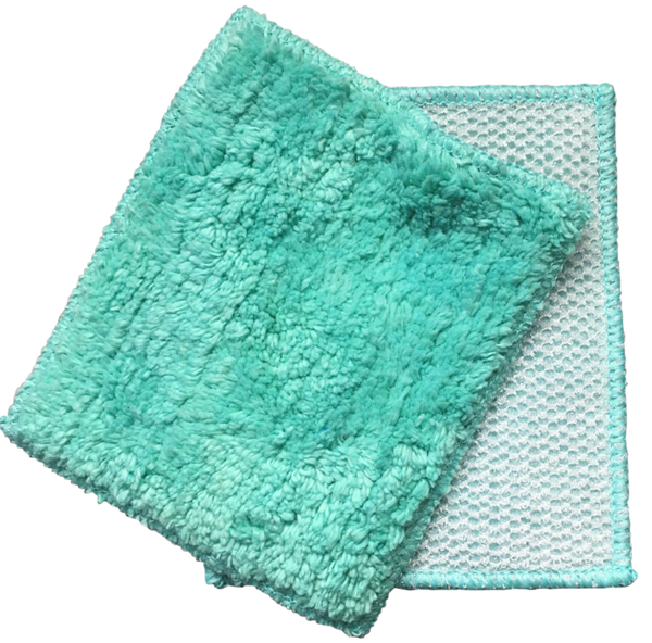 Janey Lynn's Shrubbies Chenille Dishcloth - Tiffany Blue
