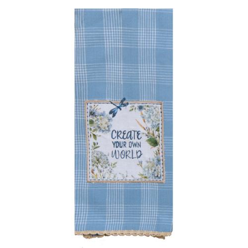 Kay Dee Designs "Create Your Own World" Embroydered Tea Towel