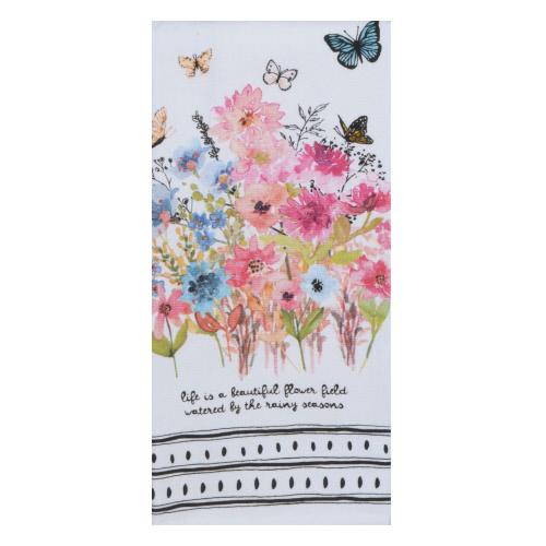 Kay Dee Designs "Life Is A Beautiful Flower Field Watered By The Rainy Seasons" Dual Purpose Towel