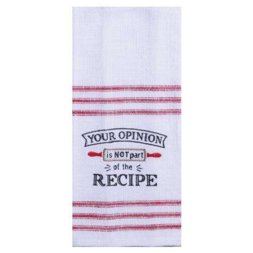 Kay Dee Designs Snarkasms "Your Opinion Is Not Part Of The Recipe" Tea Towel