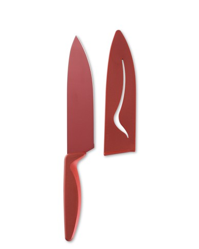 Kuhn Rikon 6-Inch Nonstick Chef's Knife-Red