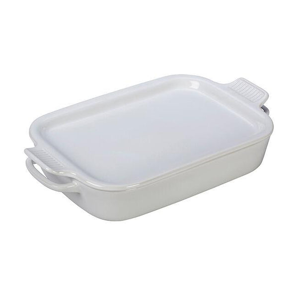 Le Creuset 9" X 13" Rectangular Dish with Platter Lid - White