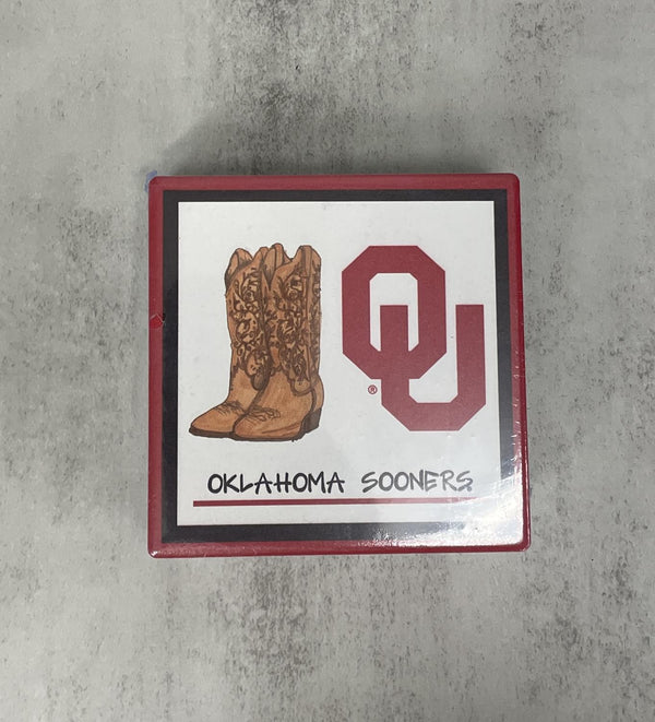 Magnolia Lane Icon Oklahoma Sooners Coasters Set of 4