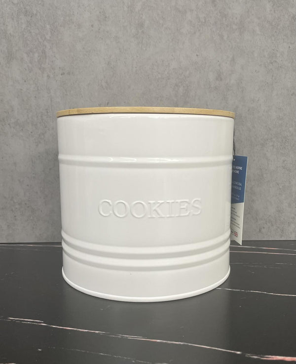 Typhoon White "Cookies" Canister with Bamboo Lid