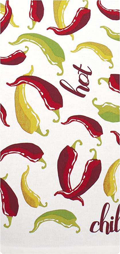 Mu Kitchen Designer Print Chili Peppers Tea Towel