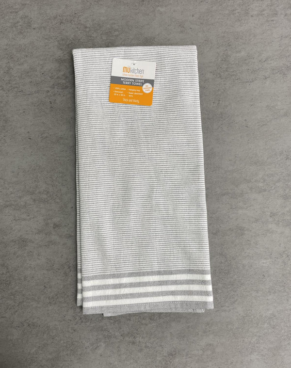 Mu Kitchen Stainless Modern Stripe Terry Towel