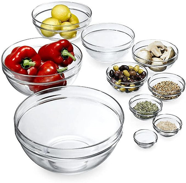 Norpro 10pc Glass Nesting Bowl Set