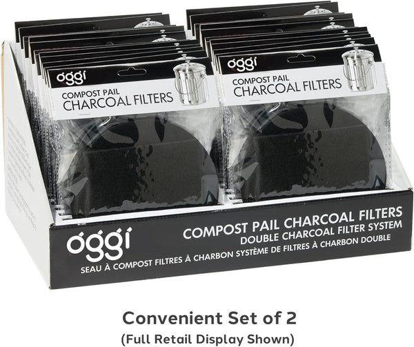 OGGI Compost Pail Charcoal Filters Set of 2