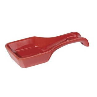 OGGI Red Ceramic Spoon Rest