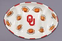 Magnolia Lane Divided 3 Compartment OU Football Serving Tray