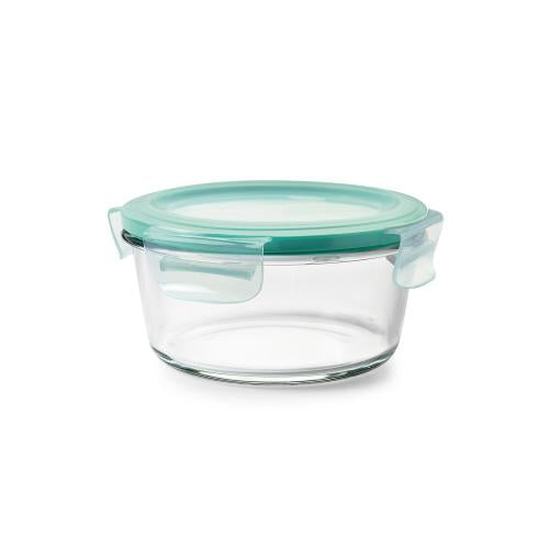 OXO 4 Cup Round Glass Snap Container With Plastic Lid