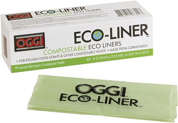 OGGI Compost Pail Liners for Counter top Compost Bin