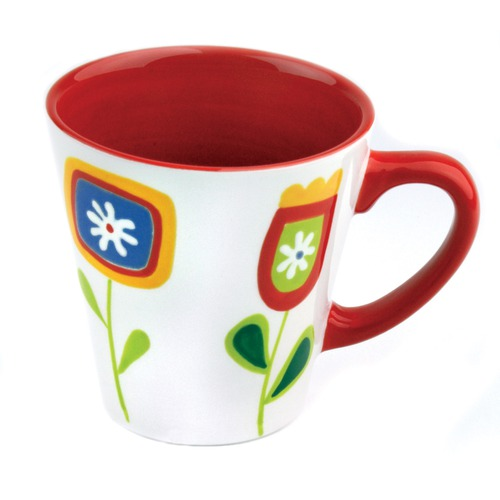 Omniware Floral Mug-Red