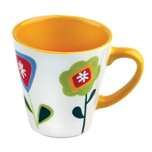 Omniware Floral Mug-Yellow