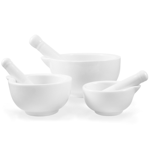 Omniware Porcelain Mortar and Pestle-Small White