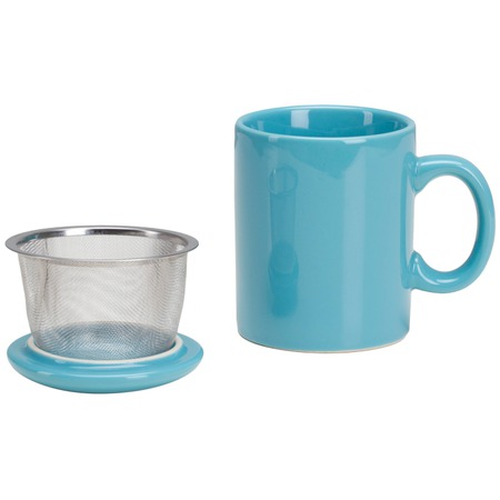 Omniware Teaz Cafe 11 oz Infuser Mug-Turquoise