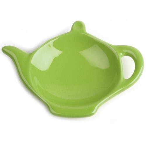 Omniware Teaz Ceramic Teapot Shaped Tea Bag Caddy-Citron