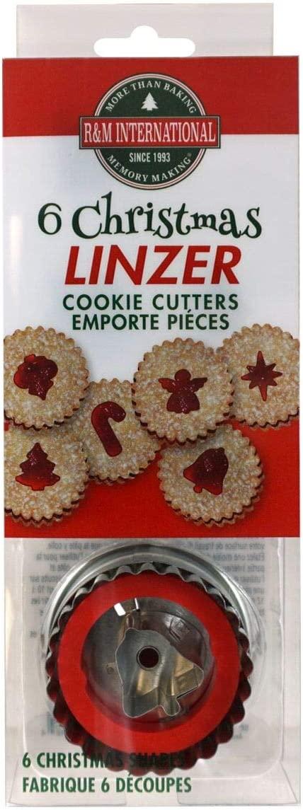 R&M Set of 6 Linzer Christmas Cookie Cutters